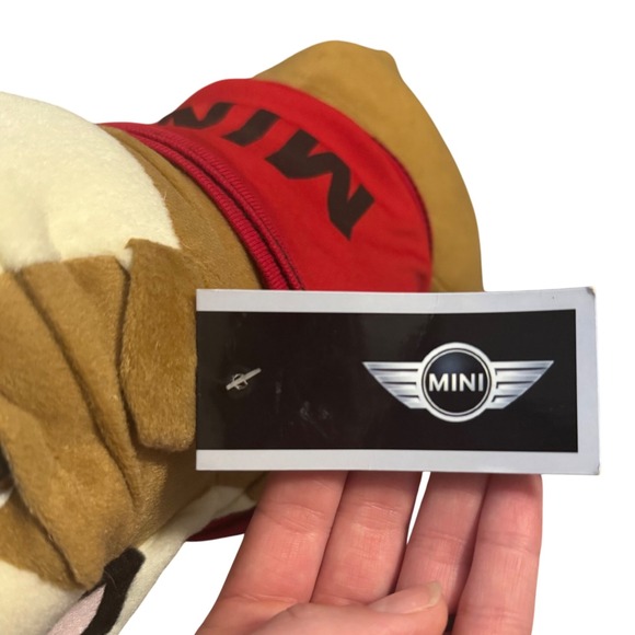 MINI Cooper Bulldog Plush Toy Stuffed Animal Dog NWT 2012 RED MINI Collectible - Picture 5 of 12